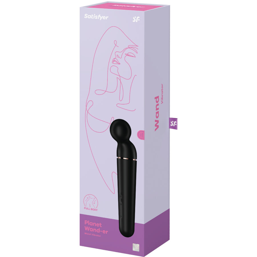 SATISFYER - PLANET WAND-ER MASAJEADOR VIBRADOR NEGRO - Kanerotika SL