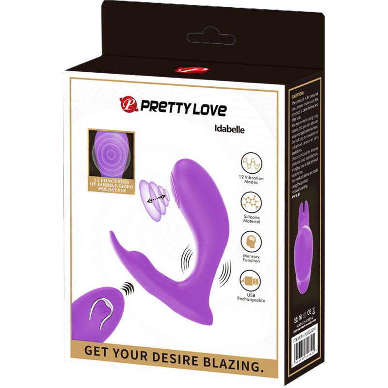 PRETTY LOVE - IDABELLE VIBRATION & PULSATION CONTROL REMOTO VIOLETA - Kanerotika SL