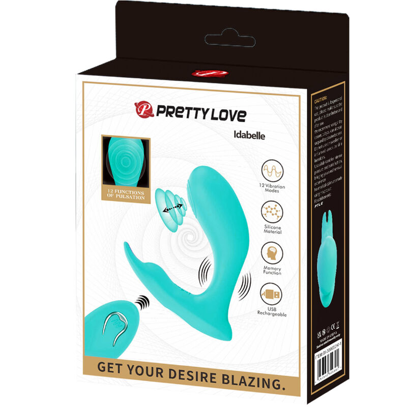 PRETTY LOVE - IDABELLE VIBRATION & PULSATION CONTROL REMOTO AZUL - Kanerotika SL