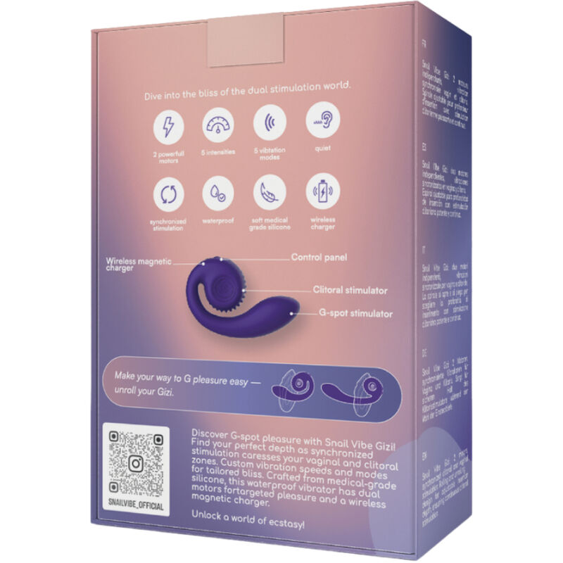 SNAIL VIBE - GIZI ESTIMULADOR DUAL VIOLETA - Kanerotika SL