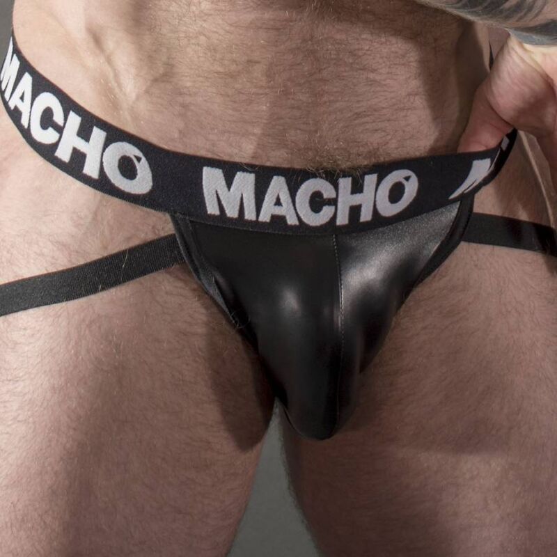 MACHO - MX25NC JOCK CUERO NEGRO S - Kanerotika SL