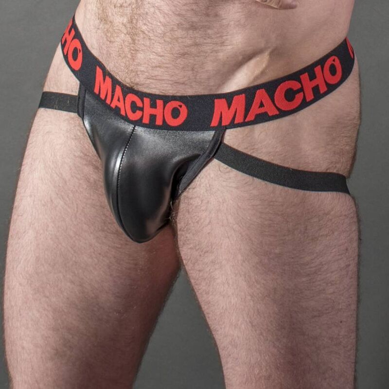 MACHO - MX25RC JOCK CUERO ROJO S - Kanerotika SL