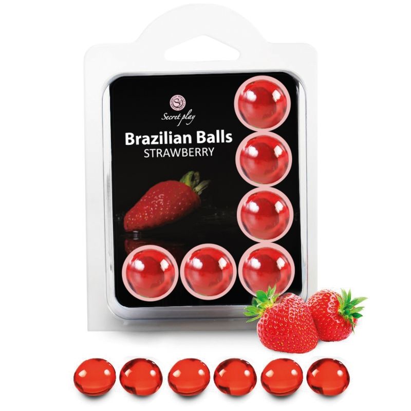 SECRETPLAY - SET 6 BRAZILIAN BALLS FRESA - Kanerotika SL