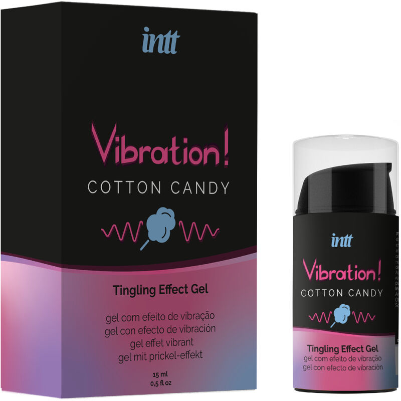 INTT - GEL EFECTO VIBRADOR UNISEX ALGODON DE AZUCAR 15 ML - Kanerotika SL