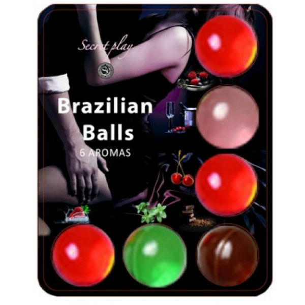 SECRETPLAY - 6 HOT BALLS LUBRICANTE CON AROMA DE FRUTAS - Kanerotika SL