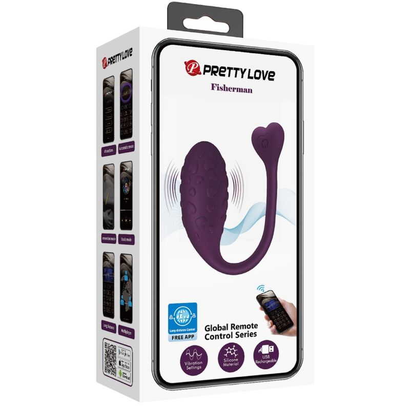 PRETTY LOVE - FISHERMAN HUEVO VIBRADOR LILA CONTROLADO POR APP - Kanerotika SL