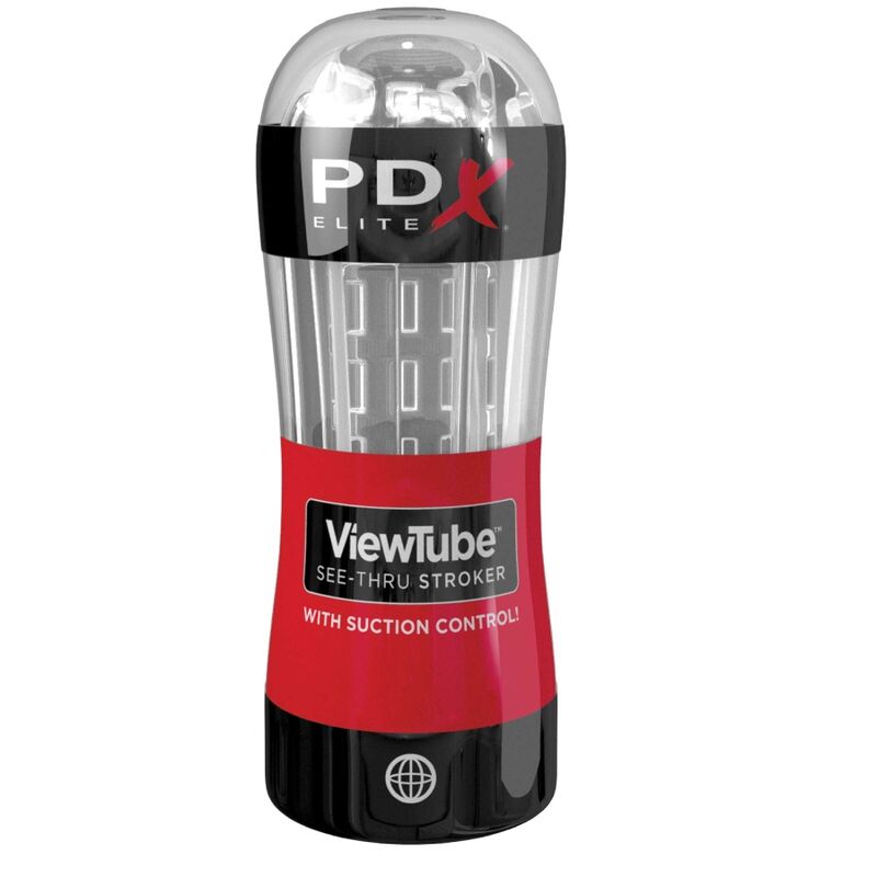 PDX ELITE - MASTURBADOR STROKER VIEWTUBE CONTROL SUCCION TRANSPARENTE - Kanerotika SL