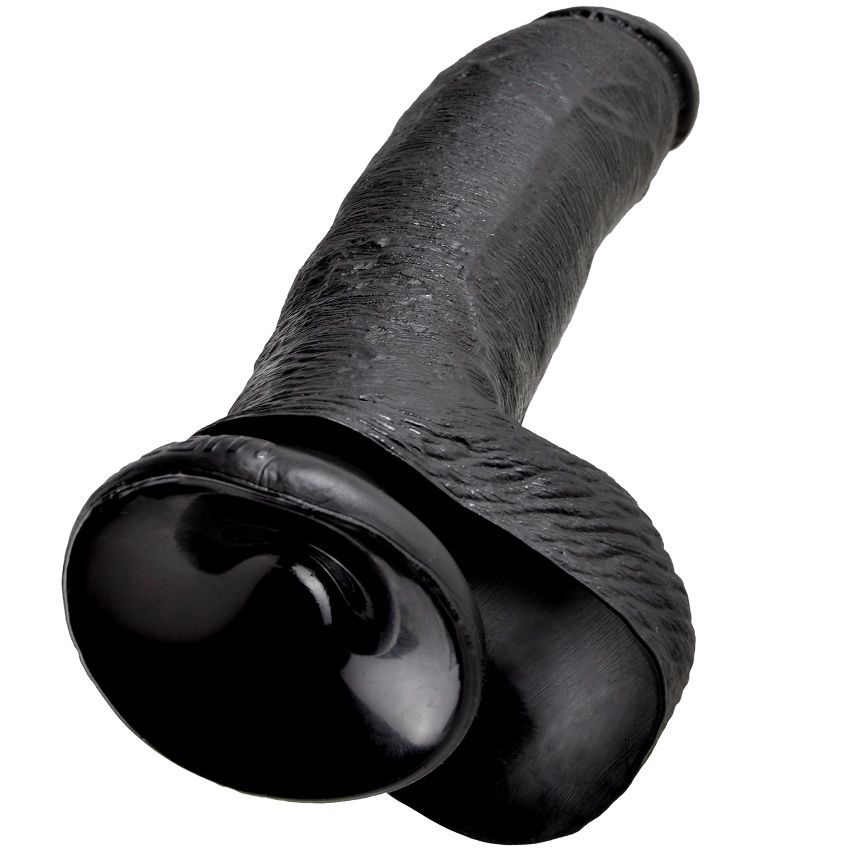 KING COCK - 9 PENE REALISTICO NEGRO 22.9 CM - Kanerotika SL