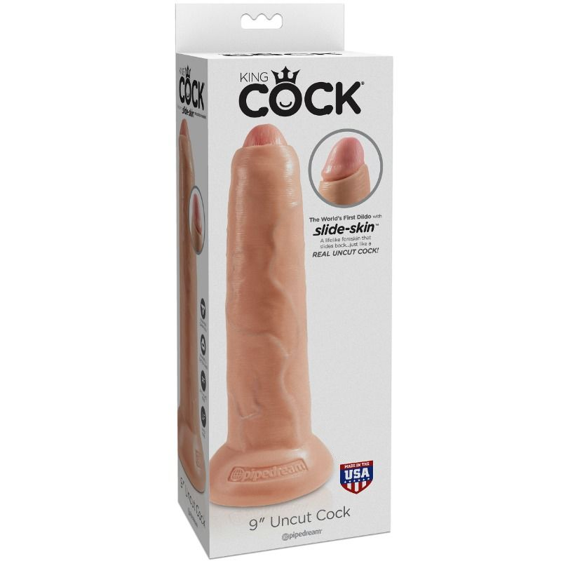 KING COCK - DILDO REALISTICO UNCUT NATURAL 23 CM - Kanerotika SL