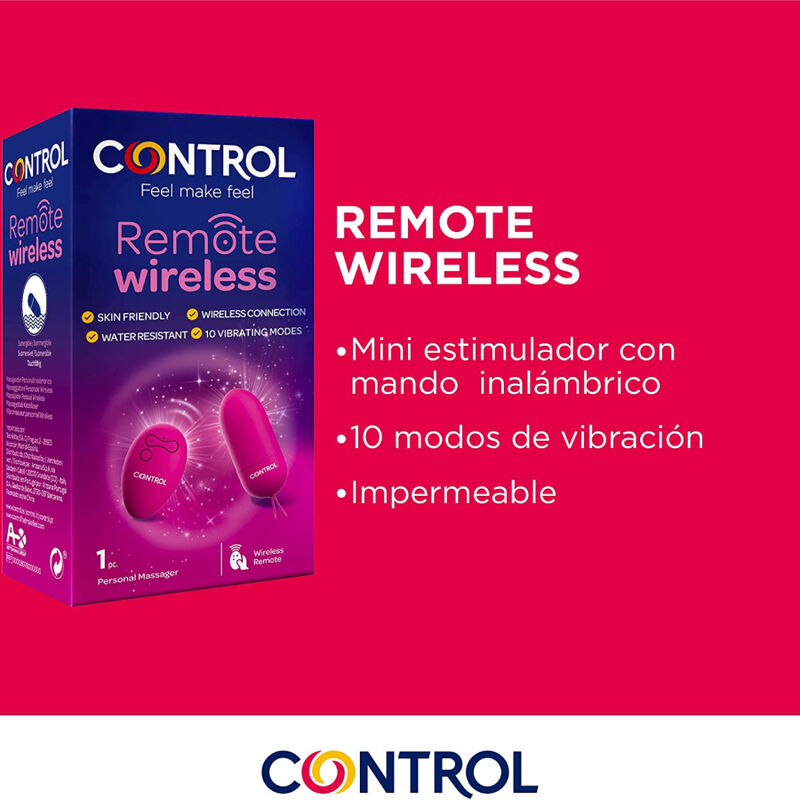 CONTROL - MASAJEADOR PERSONAL CONTROL REMOTO WIRELESS - Kanerotika SL