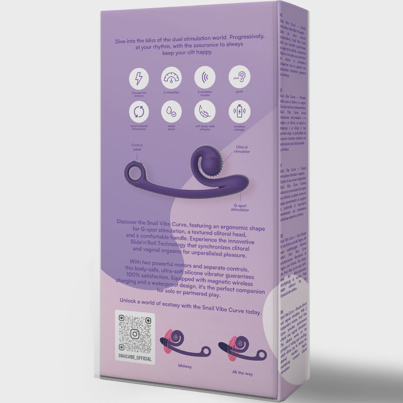 SNAIL VIBE - CURVE VIBRADOR MORADO - Kanerotika SL