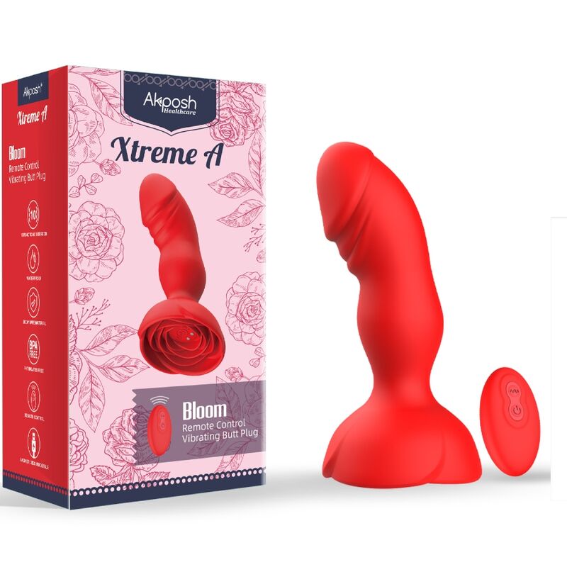 ARMONY - EXTREME A BLOOM ROSA VIBRADOR & PLUG ANAL CONTROL REMOTO ROJO - Kanerotika SL