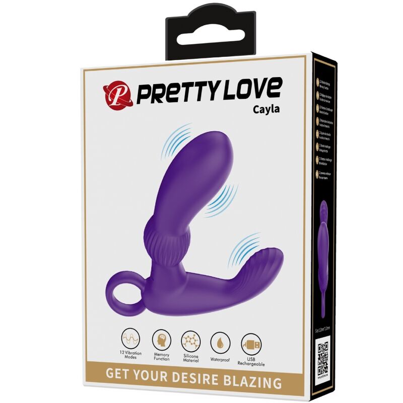 PRETTY LOVE - CAYLA MASAJEADOR VIBRADOR ANAL LILA - Kanerotika SL