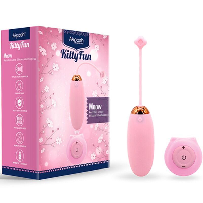 ARMONY - KITTY FUN HUEVO VIBRADOR CONTROL REMOTO 10 VIBRACIONES ROSA - Kanerotika SL