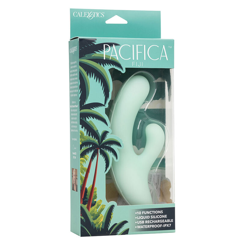 CALEXOTICS - PACIFICA FIJI VIBRADOR Y ESTIMULADOR PUNTO G 10 VIBRACIONES AQUA - Kanerotika SL