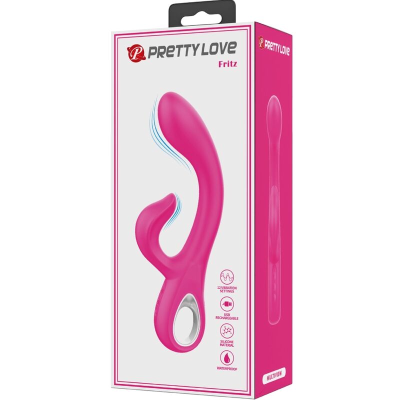 PRETTY LOVE - FRITZ VIBRADOR RABBIT 12 VIBRACIONES ROSA - Kanerotika SL