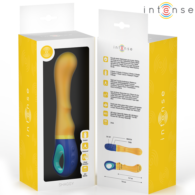 INTENSE - SHAGGY VIBRADOR PUNTO-G AMARILLO - Kanerotika SL