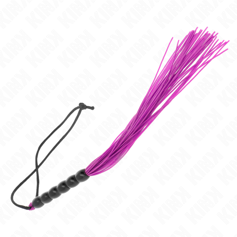 KINK - MINI LÁTIGO DE SILICONA CON AGARRE 6 BOLAS MORADO 26 CM - Kanerotika SL