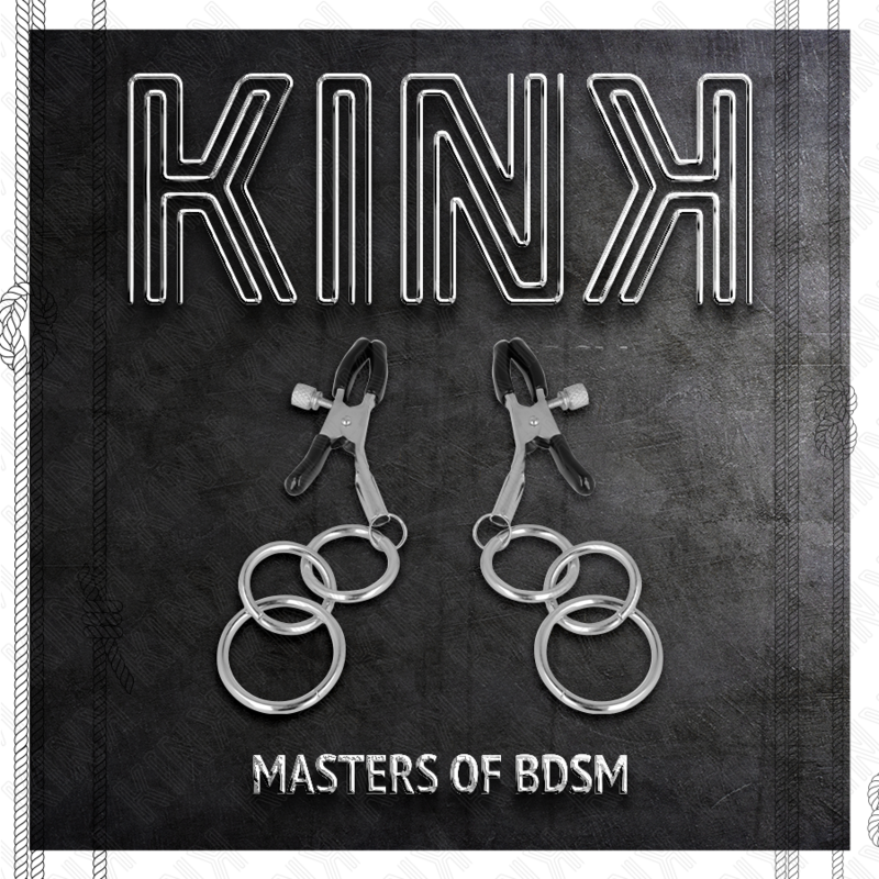 KINK - PINZAS PARA PEZONES CON 3 AROS 6 CM - Kanerotika SL