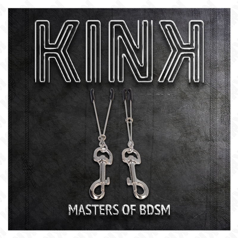 KINK - PINZAS PARA PEZONES FINA CON GANCHO PLATEADO 7 CM - Kanerotika SL